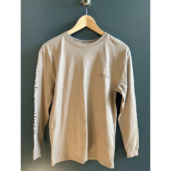 NEW Simply Southern Youth Large Long Sleeve Pumpkin Spice Season Thanksgiving Te - Picture 2 of 3